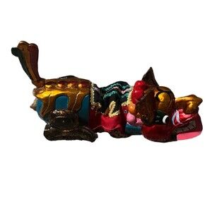 Chinese  Wooden Dragon Puppet Foo Dog New Year Hand Carved And Painted